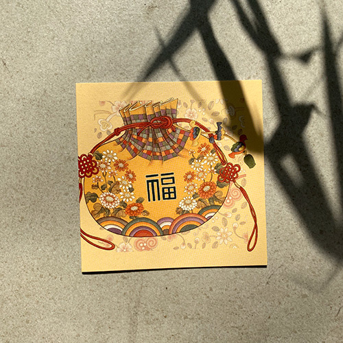 Bokjumeoni card, Mini Minhwa (Folk Painting) Postcard