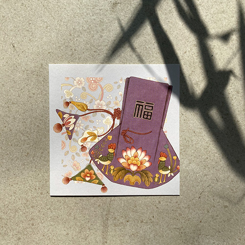 Bokjumeoni card, Mini Minhwa (Folk Painting) Postcard