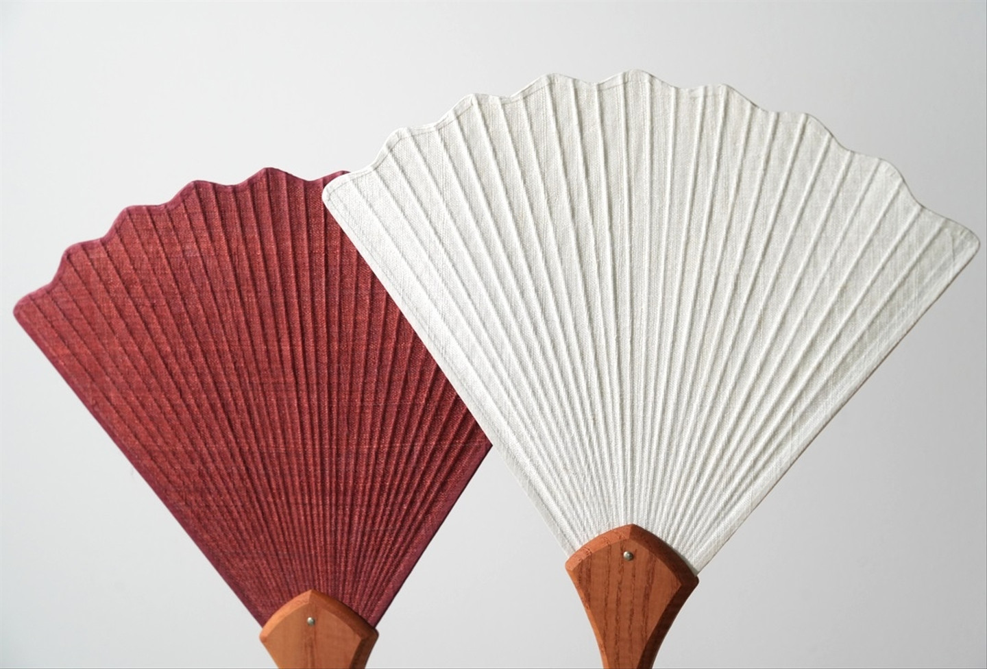 Korean Moshi Fan, Bamboo Fabric Fan Jukho Baram