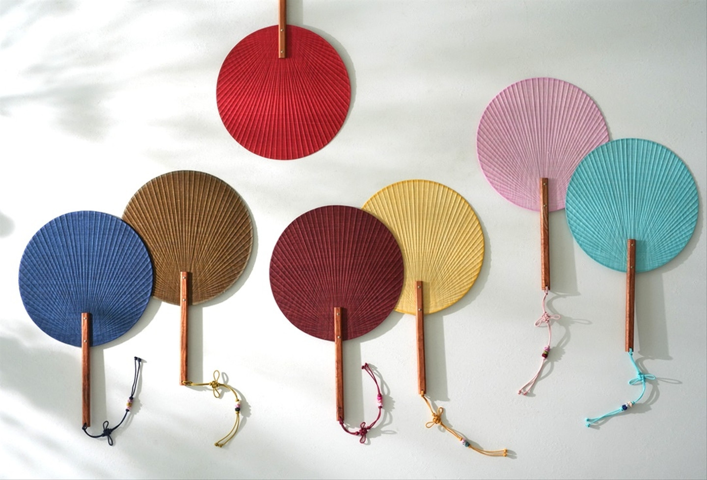 Korean Moshi Fan, Bamboo Fabric Fan Jukho Baram